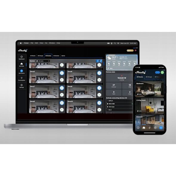 Shelly Ρελέ "Pro RGBWW PM" WLAN LED Ελεγκτής Φωτισμού LAN BT