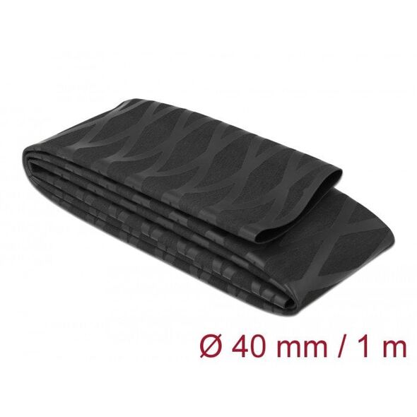 Σωλήνας συρρίκνωσης DELOCK X-Muster αντιολισθητικός 1m x 40mm Μαύρο