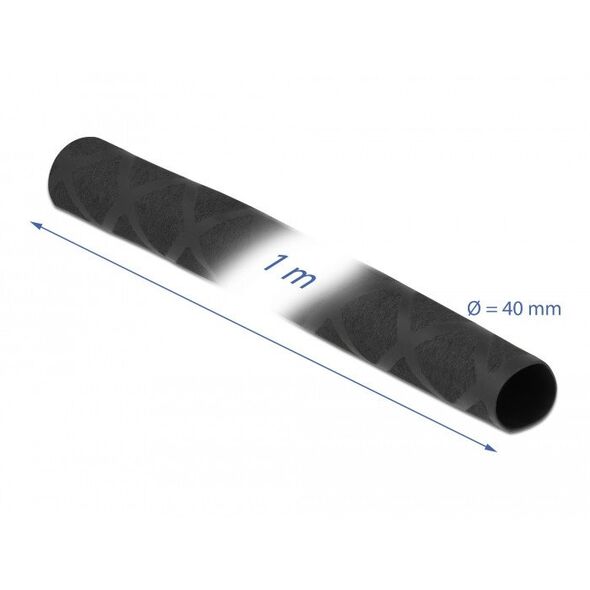 Σωλήνας συρρίκνωσης DELOCK X-Muster αντιολισθητικός 1m x 40mm Μαύρο