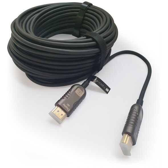 Καλώδιο TECHLY HDMI 4K 60Hz AOC LWL 2xHDMI Σύνδεσμος 19 ακίδων Μήκος 70m Υψηλή Αντοχή σε EMI και RFI