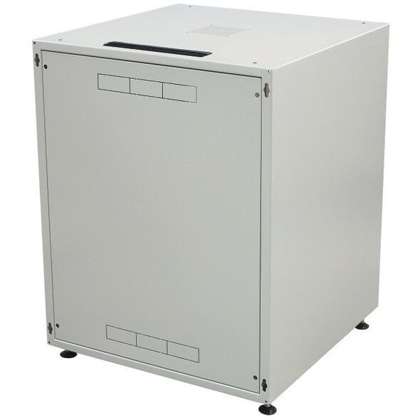 EFB 19 ιντσών ντουλάπα δικτύου OFFICE SERIE 12HE 600X600 RAL7035 Γκρι IP20 πλήρως συναρμολογημένη και αποσυναρμολογούμενη γυάλινη πρόσοψη 30KG φορτίο