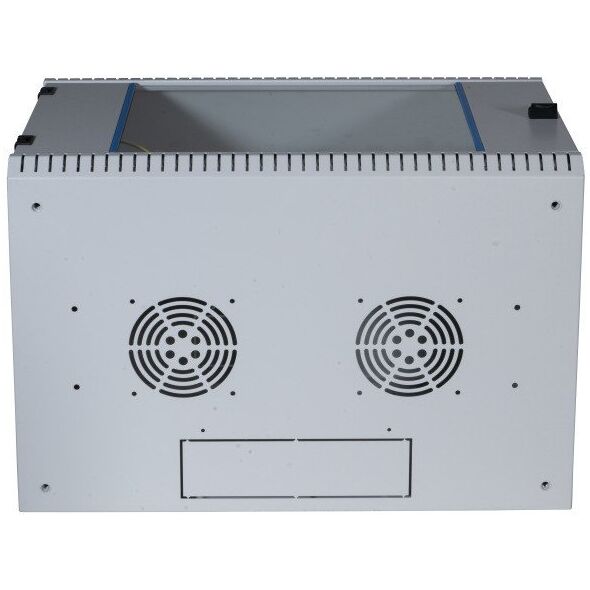 EFB 48,26cm επιτοίχιο περίβλημα ΓΚΡΙ 9U βάθος 500mm 1-κομμάτι πλήρως συναρμολογημένο RAL7035 αφαιρούμενα πλευρικά τοιχώματα κλειδωμένο