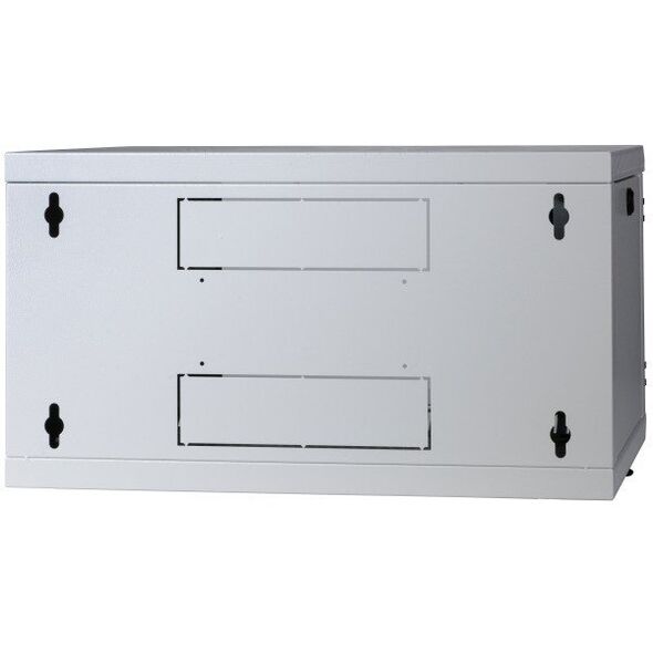 EFB 48,26cm επιτοίχια ντουλάπα ΓΚΡΙ 12HE βάθος 600mm 1-κομμάτι πλήρως συναρμολογημένο RAL7035 αφαιρούμενα πλαϊνά τοιχώματα κλειδωμένο