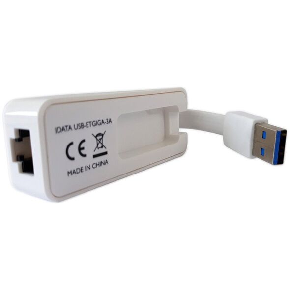 Προσαρμογέας TECHLY USB3.0 RJ45 Weiss USB Stecker Typ A am Kabel auf RJ45 Netzgeschwindigkeit 10/100/1000 MBit/s