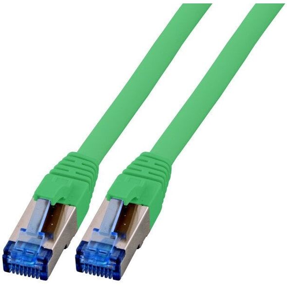 Καλώδιο EFB RJ45 Patch S/FTP Cat6A Superflex LSZH ΠΡΑΣΙΝΟ Μήκος 0,15m 10Gbit 500MhZ 100 τοις εκατό Χαλκός με Καλώδιο Cat 7