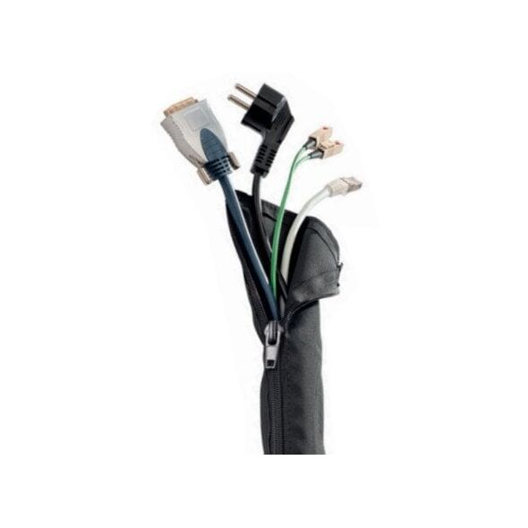 HAGOR KSR 1 Μέτρο Schwarz - 45mm Καλωδιοθήκη με Φερμουάρ Μήκος 1 Μέτρο Πλάτος 45mm