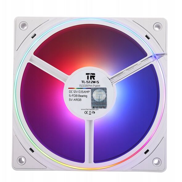 Thermalright TL-S12W-S X3 PWM ARGB Λευκός 3τμχ. (120mm) (Λευκοί) Ανεμιστήρες