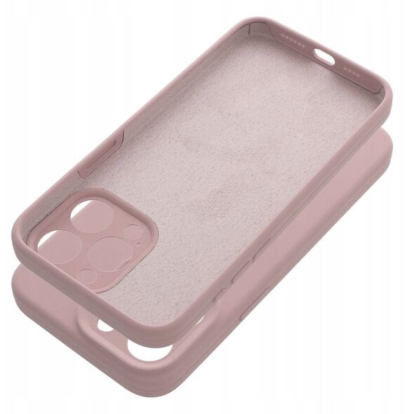 Θήκη SILICONE 2mm για IPHONE 15 Pro Max σε πουδρέ ροζ