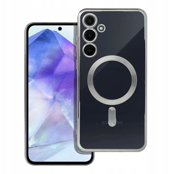Θήκη ELECTRO MAG COVER συμβατή με MagSafe για SAMSUNG A55 ασημί