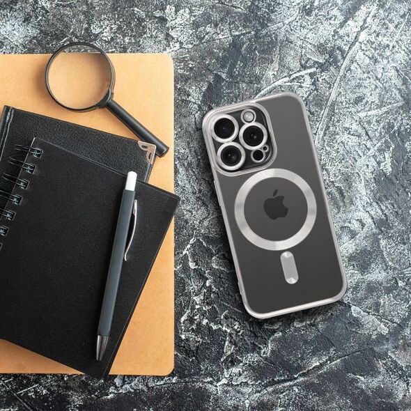 Θήκη ELECTRO MAG COVER συμβατή με MagSafe για IPHONE 16 Pro ασημί