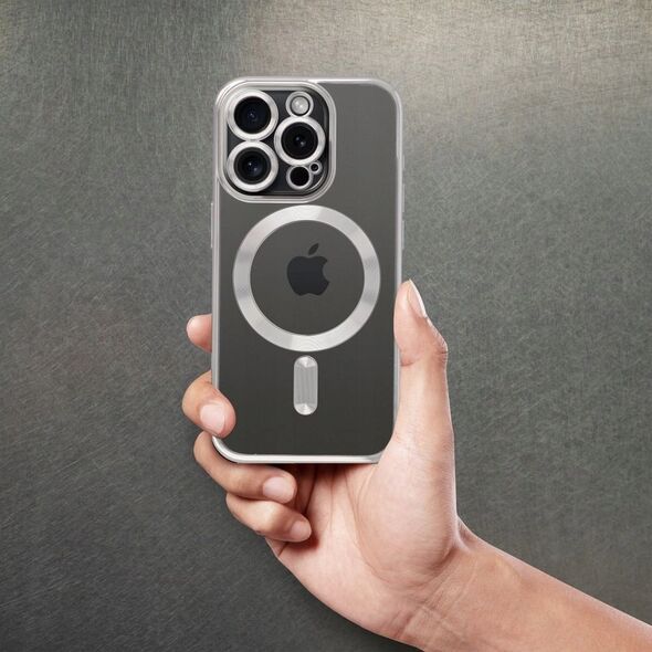 Θήκη ELECTRO MAG COVER συμβατή με MagSafe για IPHONE 16 Pro ασημί