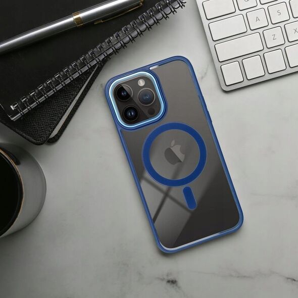Θήκη COLOR EDGE MAG COVER συμβατή με MagSafe για IPHONE 16 μπλε