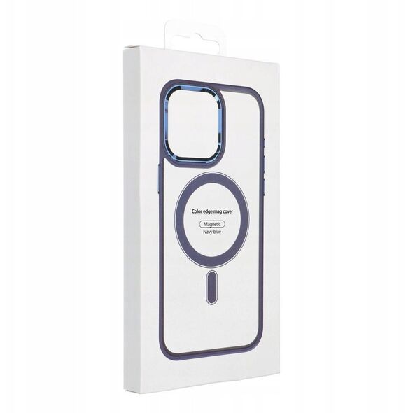 Θήκη COLOR EDGE MAG COVER συμβατή με MagSafe για IPHONE 16 μπλε