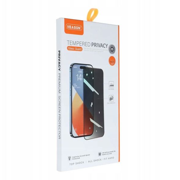 Προστατευτικό Γυαλί 6D Pro Veason Privacy Glass - για Iphone 16 Plus μαύρο