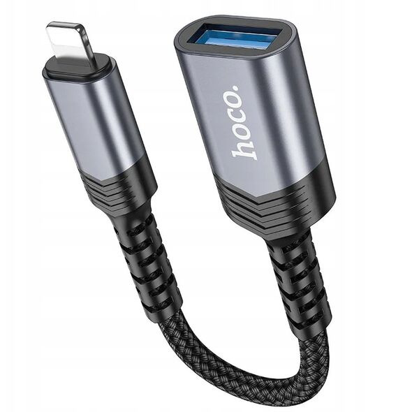 HOCO προσαρμογέας iPhone Lightning 8-pin (αρσενικό) σε USB (θηλυκό) 3.0 UA24 μαύρο
