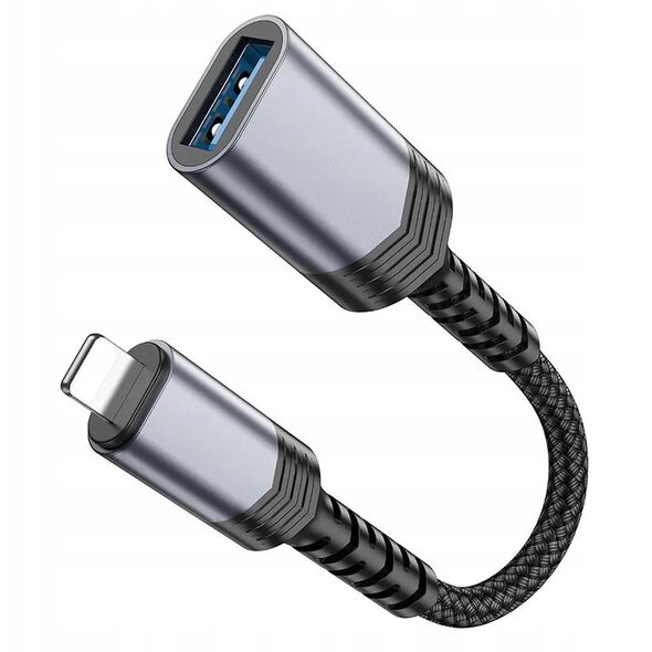 HOCO προσαρμογέας iPhone Lightning 8-pin (αρσενικό) σε USB (θηλυκό) 3.0 UA24 μαύρο