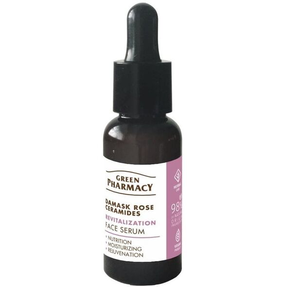 GREEN PHARMACY Róża Damasceńska + Ceramidy Rewitalizujący Serum do twarzy 30 ml