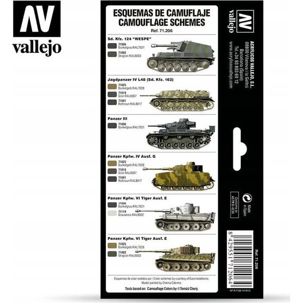 Vallejo Vallejo: AFV - German Colors 1940-1945 8x17