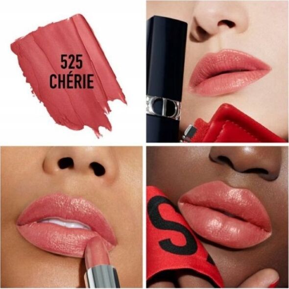 Dior DIOR Rouge Dior Couture Colour Lipstick Floral Lip Care Long Wear 525 Cherie Metallic