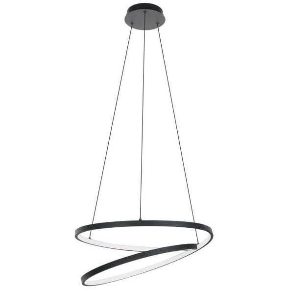 Φωτιστικό κρεμαστό LED EGLO RUOTALE, 37W, 3000K, 4800lm, μαύρο/λευκό, O55 x h150 cm
