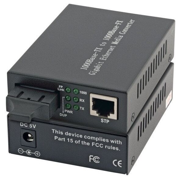 Μετατροπέας Μέσων EFB Gigabit Ethernet RJ45 σε Multimode SC 1000SX 550m συμπεριλαμβανομένου του τροφοδοτικού