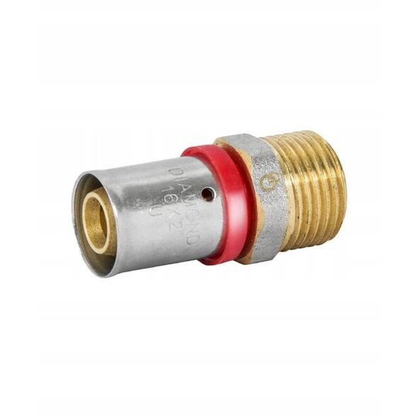 Σύνδεσμος συμπίεσης Diamond ZŁ-CH, PEX-AL-PEX, ορείχαλκος 3/4"x20 FZZ-001.3/4X20.ZŁ-CH