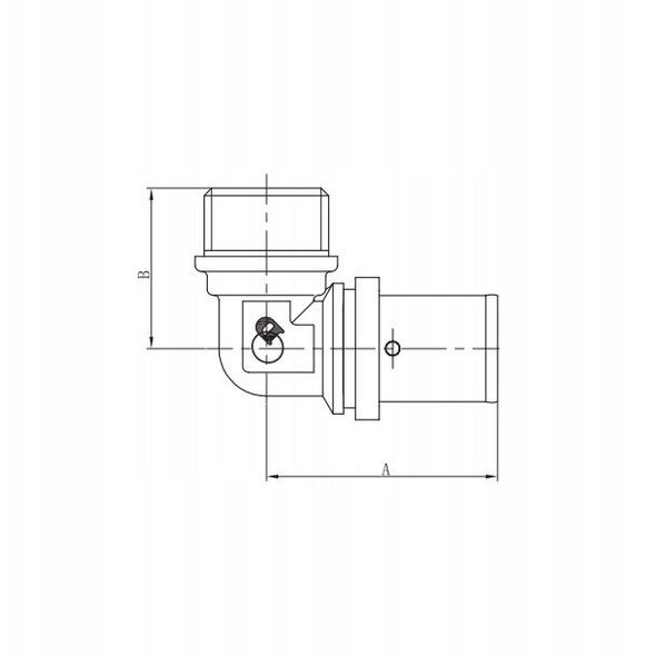 Diamond γωνία πρεσαριστή KOL-CH PEX-AL-PEX από ορείχαλκο 1/2"x20 FZZ-004.1/2X20.KOL-C
