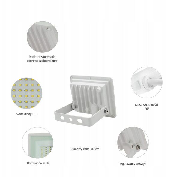 NOCTIC LUX3 Προβολέας 10w WW 230v IP65 90x75x27mm λευκός