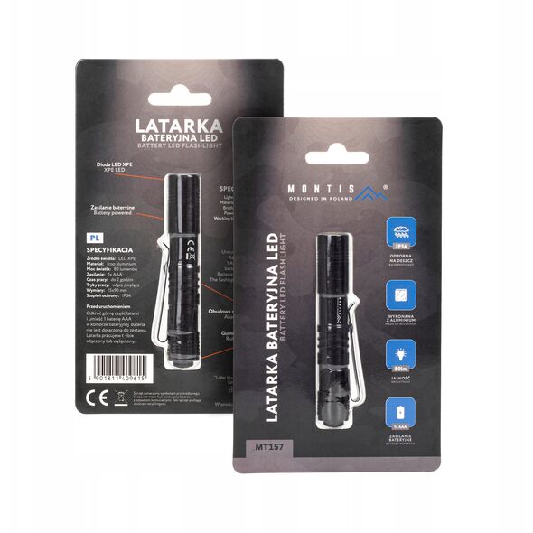 Φακός LED αλουμινίου 80lm Montis MT157