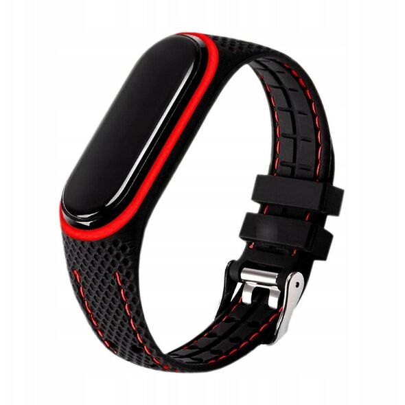 Λουράκι από ελαστομερές LIFESTYLE για XIAOMI Mi Band 5 / 6 μαύρο (04)