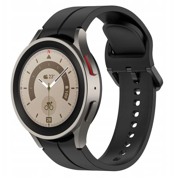 Σιλικονούχο λουράκι για SAMSUNG Watch 4 / 5 μαύρο (5)