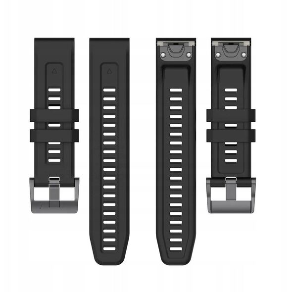 Σιλικονούχο λουράκι για GARMIN FENIX 3 / 3HR / 5X / 6X / 6X Pro / 7X / 7X Pro μαύρο (9)