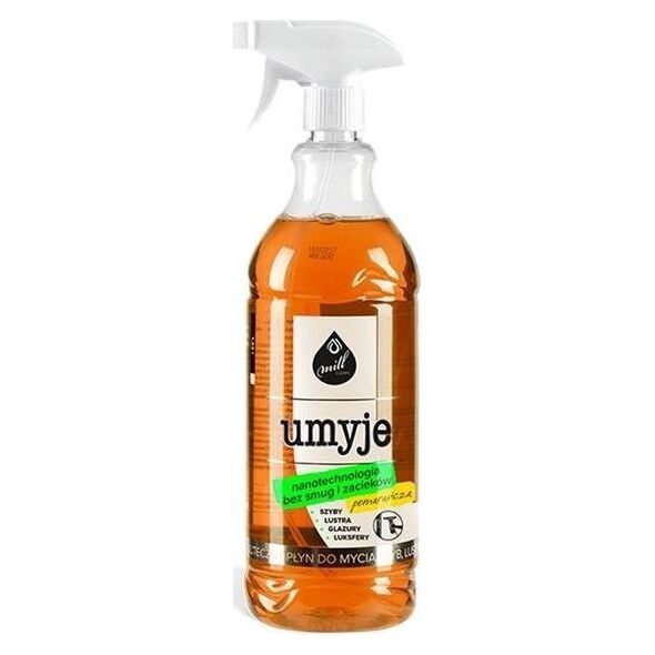 Mill MILL_Clean Umyje płyn do mycia szyb, luster i glazury Pomarańcza 1,22l