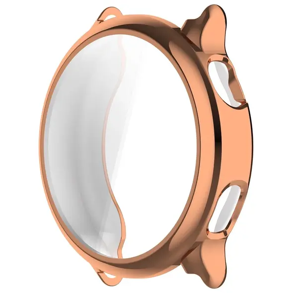 Etui z osłoną ekranu Bizon Case Watch Felipe do Garmin Vivoactive 6 różowozłote