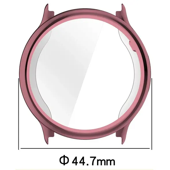 Etui z osłoną ekranu Bizon Case Watch Felipe do Garmin Vivoactive 6 różowe