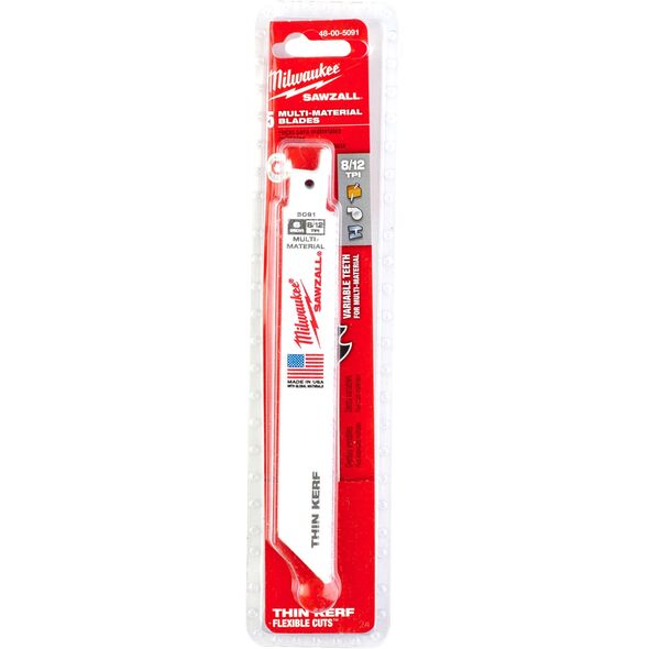 MILWAUKEE Πριονόλαμα S BIMETAL 150mm 8/12T /5τμχ.