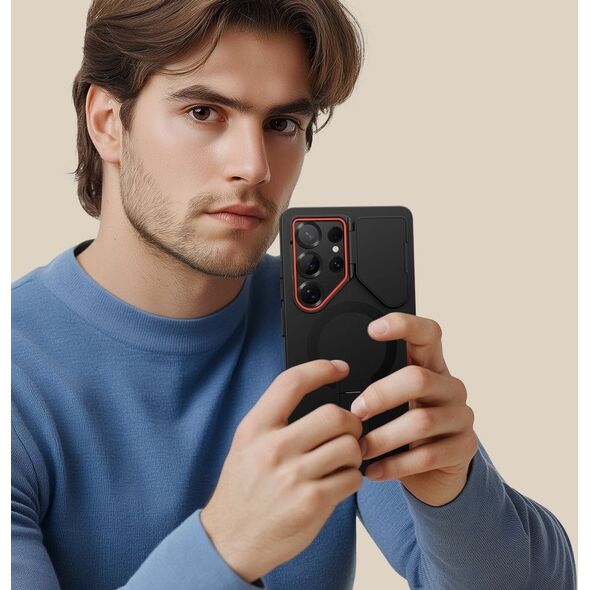 TECH PROTECT KEVLAR AURA MAGSAFE GALAXY S25 ULTRA BLACK/ORANGE