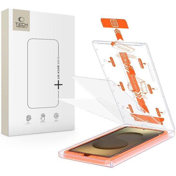 SZKŁO HARTOWANE TECH-PROTECT QUICK SET+ 2-PACK GALAXY S25 ULTRA CLEAR