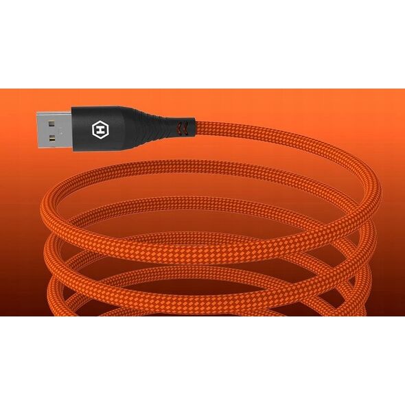 Kabel Hammer USB-A - USB-C 3A 65W 1m (482Mbp/s), ORANGE / POMARAŃCZOWY
