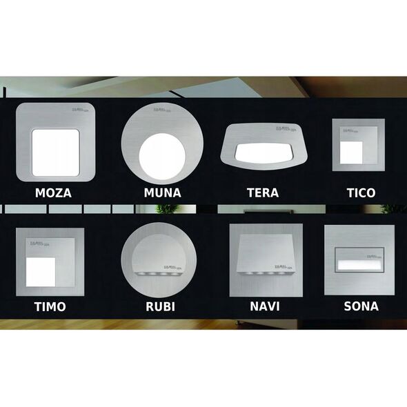 Φωτιστικό χωνευτό downlight 1.1W LED σε ασημί χρώμα Cet Navi 11-221-11.