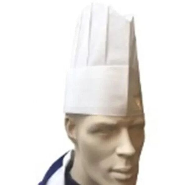 Μαγειρικό καπέλο 23 cm Non-Woven στρογγυλή κορυφή, 50 τεμ/συσκ