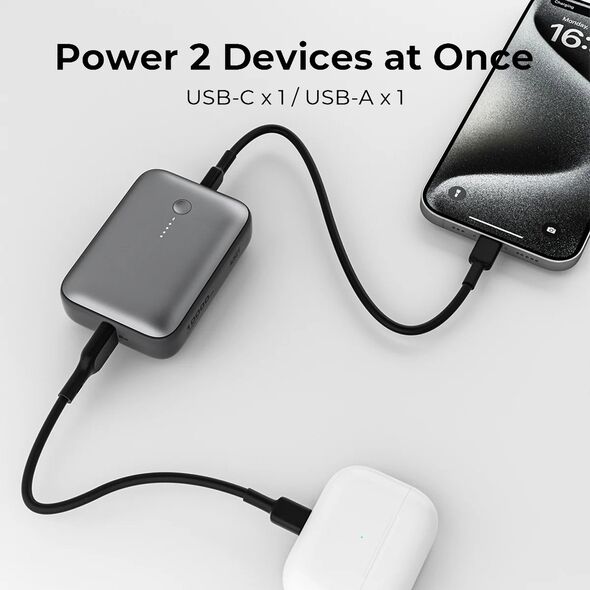 Xtorm Powerbank Spark Mini 10000mAh 20W USB-C/USB-A γκρι