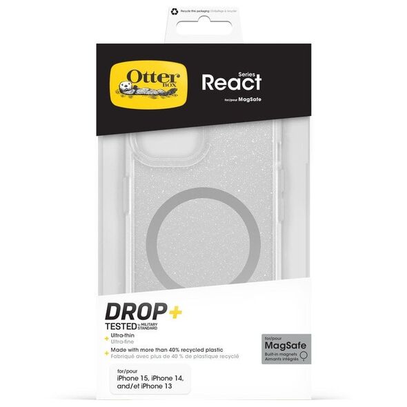 OtterBox React MagSafe iPhone 16e/15/14/13 Stardust -διάφανο