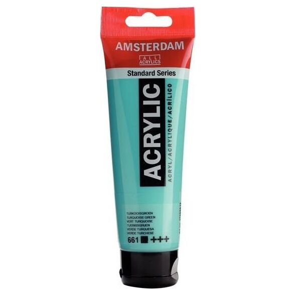 Artequipment Farba akrylowa TALENS AMSTERDAM 120ml 661 - TURQUOISE GREEN uniw