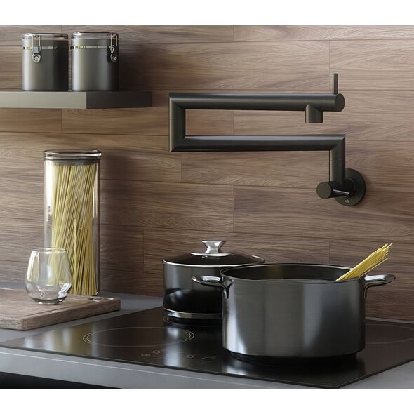 6623-030-81/ KFA/ DUERO POT FILLER/ BATERIA KUCHENNA, ZLEW ŚCIENNA, PRZEGUBOWA, BLACK