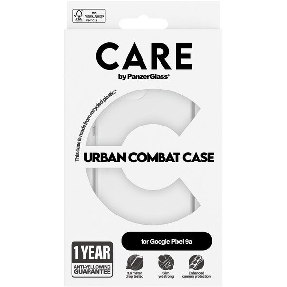 Θήκη CARE Flagship Urban Clear Frame Google Pixel 9a 5G -διάφανη