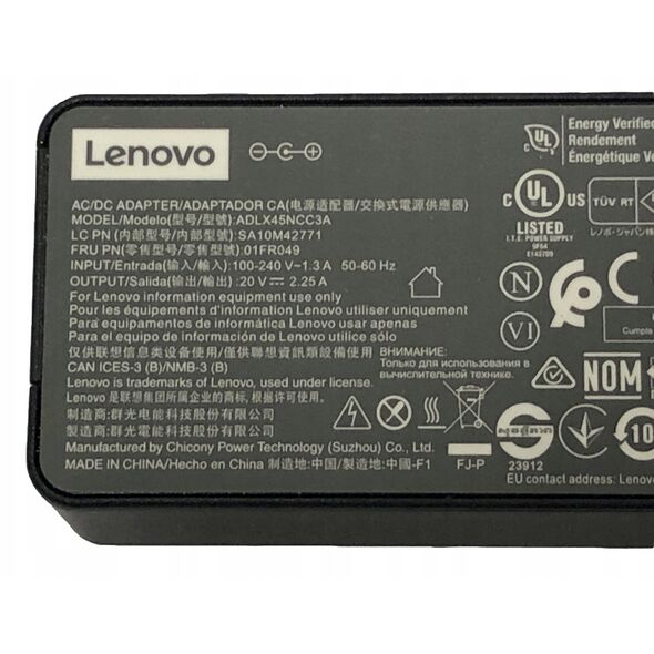Lenovo Τροφοδοτικό AC (20V 2,25A) (SA10M42771)
