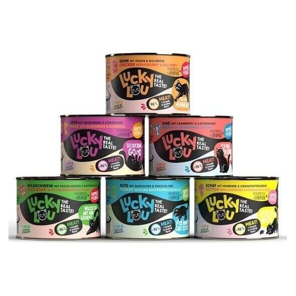 Catz Finefood Lucky Lou Supermono Karma Dla Kota Multipack Puszki 6x200g