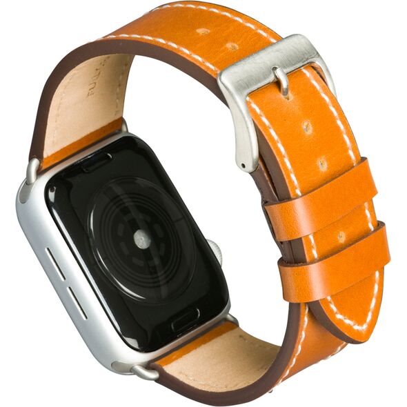 Copenhagen - Watch Strap for Apple Watch 1-8 (42/44/49 mm) - Tan/Silver