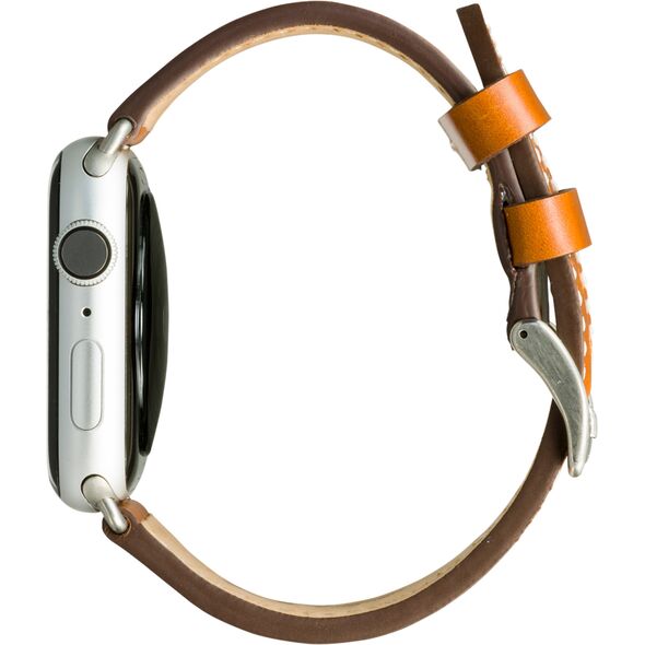 Copenhagen - Watch Strap for Apple Watch 1-8 (42/44/49 mm) - Tan/Silver